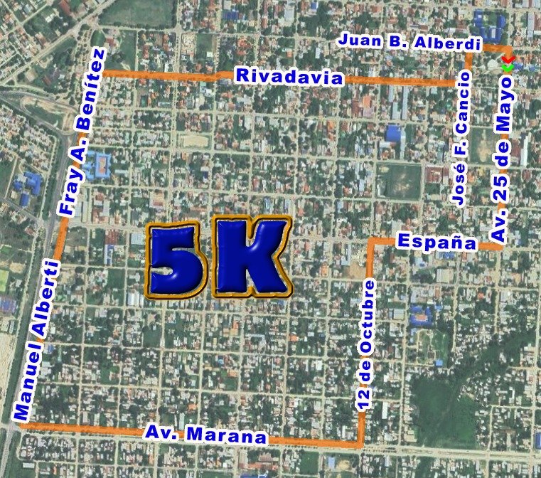 Mapa oficial del recorrido 5K